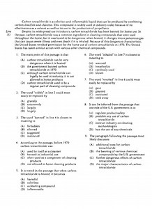Carbon tetrachloride is a colorless and inflammable liguid that... | Filo