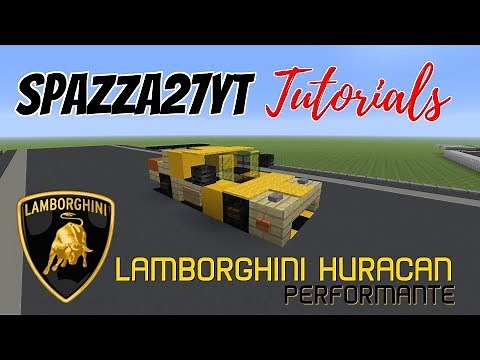 Minecraft Lamborghini Huracan Performante Tutorial