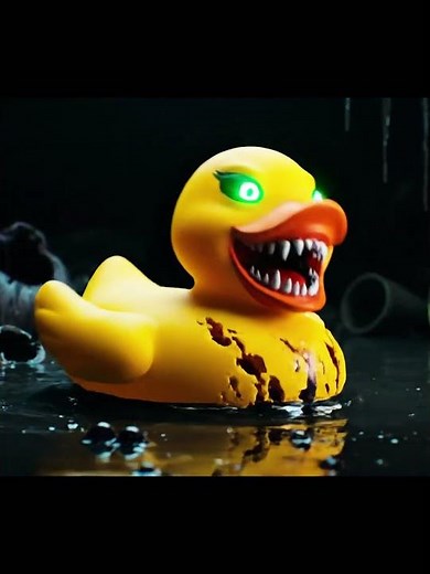 Creepy-Cute Horror | Rubber Duck Monster Transformation 🦆👁️ | 4K Animation Shorts