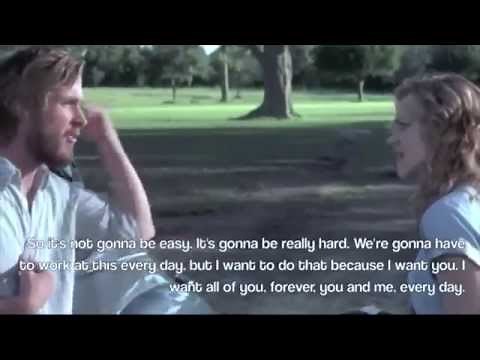 [Movies Love Quotes] THE NOTEBOOK - "I want all of you, forever, you and me, every day."