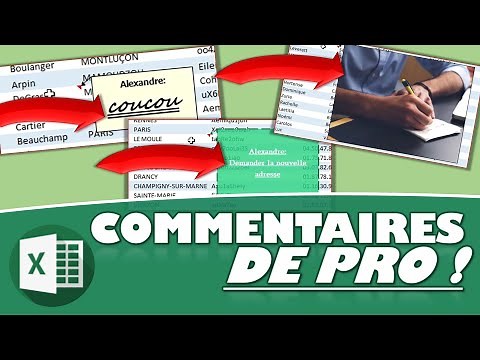 COMMENT CRÉER DES COMMENTAIRES DE PRO SUR EXCEL
