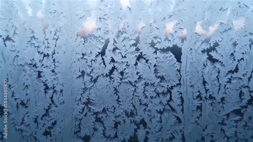 Frozen Window Pane - A Winters Tale in Ice Crystals.
