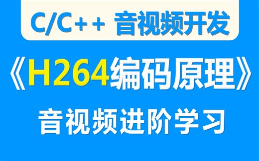 【零基础小白 C/C++音视频开发教程】硬核教学！音视频进阶：H264编码原理！