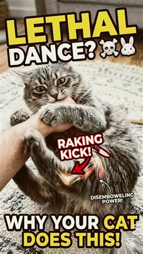 Why Your Cat Bunny Kicks You 🐰☠️ #cat #funnycats #shorts