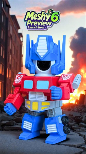 D DesignHub on Instagram: "⚡️From Security Cam to Cyber Hero! ⚙️🤖 What started as a boring security camera turned into a mini Optimus Prime! 💥 All it took was one prompt in Meshy AI — it created the concept art, 3D model, and even handled rigging & animation automatically. Then I 3D printed it, snapped it on my camera, and boom 💥- now my camera looks ready to save the world! 🌍 🧠 Meshy AI = where imagination meets creation. Turn any idea into a 3D masterpiece in minutes. 👇 Comment “AI” for