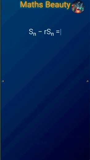 Maths Beauty ✨ | Sum of First n Terms of GP | Proof in 30 Seconds 📚