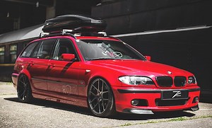 Super lowered BMW E46 on ZP.SEVEN | Deep Concave in Hyper Black Wheel Specs: FR 8,5J x 19" ET35 RE 9,5J x 19" ET35 www.z-performance.com | WE LOVE WHEELS | Z-Performance Wheels