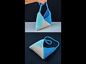 Quick and easy multicolor bag! Tutorial for beginners! Miarti🧶