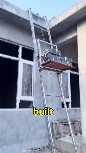 Homemade Roof Tile Elevator – Genius DIY Construction Lift System!