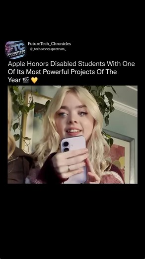FutureTech_chronicles on Instagram: "Apple just proved how life-changing technology becomes when it gives disabled students the power to be fully seen and fully heard They released a global musical short film honoring college students with disabilities and spotlighting how deeply Apple's accessibility tools are woven into their daily lives. Features like VoiceOver, Assistive Touch, Live Captions, and Braille Access let students study, create, and communicate with full independence, not limitatio