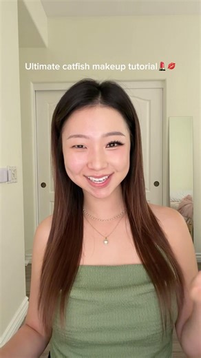 Ultimate catfish makeup tutorial that makes your eyes 2X bigger!🤫💖 .#monolid #makeup #tutorial