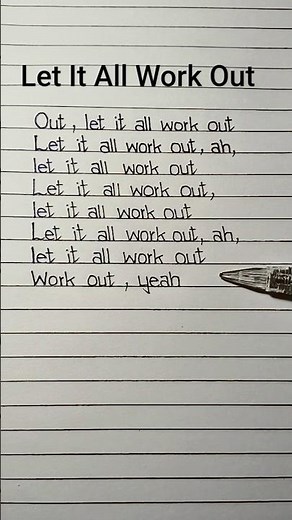 Let It All Work Out Lyrics Song by Lil Wayne #lilwayne #lyrics
