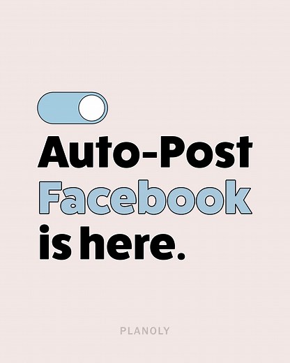 Just released: Auto-Post (Facebook's Version) 💜 You read that right – you can now auto-post to Facebook when you schedule your content with Planoly (mother is mothering 🙌) Don't be shy, try it out! Link in bio 🫶