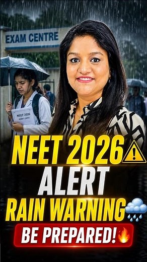 NTA Update 🚨 NEET Exam Day Guidelines | NTA Advisory for NEET 2026 🌧️ Rain Alert & Document Rules