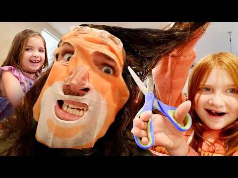 FAMiLY HAiR SALON!! Adley and Navey give me a makeover, Niko Baby Daycare, my daughter cut my hair!