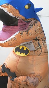 Bill Doran on Instagram: "I made a costume for my inflatable T-Rex costume! I love the idea of adding something extra to a purchased inflatable costume. #halloween"
