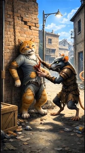 The Revenge: Giant Cat Saves His Friend! #catstory #catshorts