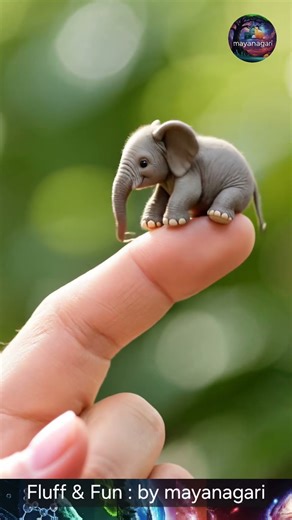 World's Cutest Baby Elephant! 🤏 Tiny Elephant Balancing on a Finger |You Won't Believe. #shorts #fun