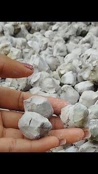 Nzu clay production/processing ( A Nigerian type of clay) #clayeating #asmr