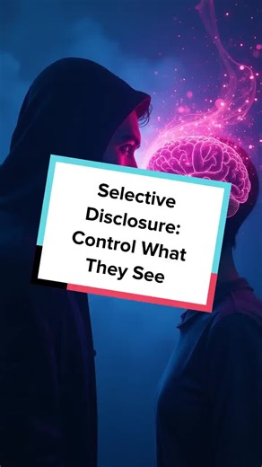 Unlock the dark art of selective disclosure—reveal just enough to shape perception and influence outcomes. Master the subtle power of what you choose to share. #psychology #influence #darkpsychology #persuasion #mindgames