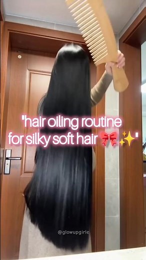 Hair oiling routine for silky soft hair 🎀✨ (actually works)"