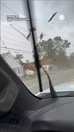 Severe Storm Rips Off Roof, Nearly Hitting Driver