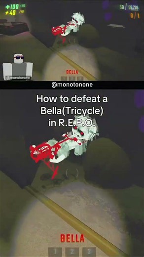 REPO Tutorial: How to kill Bella (Tricycle monster) | Game: R.E.P.O. #repo #gaming #tutorial