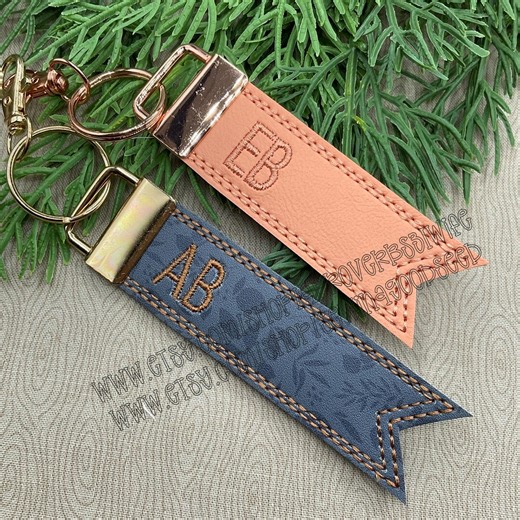 ITH Flag Key Fob Tab Machine Embroidery Design WITH Block Font | Personalize Key Fob | in the Hoop File | Key Chain | Instant Download - Etsy