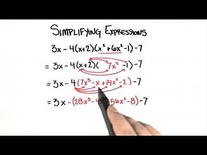 Simplifying Expressions - College Algebra