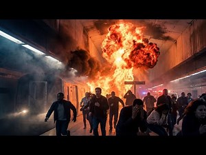 Sudden Fire at Train Station Caught on Camera