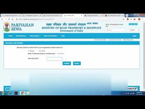 How to Book Slot for Learning License Sarthi Parivahan