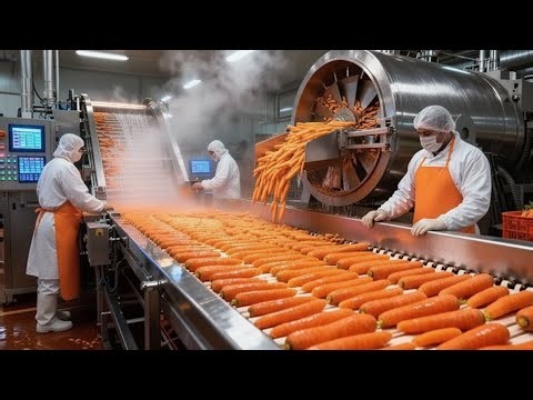 Inside a Modern Carrot Factory: From Farm Carrots to Canned Carrot Products (Full Process)