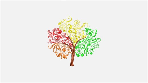 Autumn Tree Embroidery Design, Fall Leaves (digital Embroidery) - Etsy
