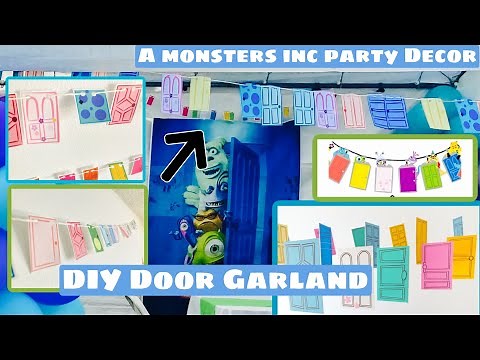 DIY Monsters Inc Door Decoration Garland I Birthday Party Decoration