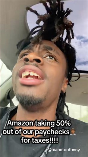 Amazon employee going off about taxes taking half the paychecks. #shorts