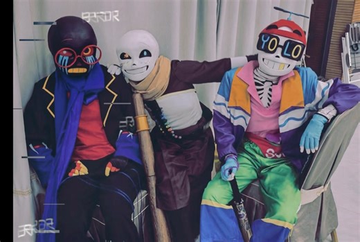 【undertale/UTAU】凑齐了Error Fresh Ink一起出cos而且装备无敌简直爽死了！！！