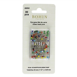 Bohin. Glass Head Pins Assorted