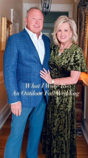 Tania Stephens on Instagram: "Did you guess correctly? This is the dress I ended up wearing. It wasn’t my first choice, out even my second. Once I put on my makeup, fixed my hair, and added jewelry, Joe and I both thought it was the one that looked the best. Lesson learned: get all dolled up before you close your outfit. Comment Shop for the links. https://liketk.it/5smZF #50isnotold #womenover50 #fallwedding #weddingguestdress"