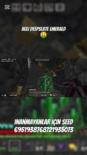 ikili deepslate emerald #minecraft #bedrock #hardcore