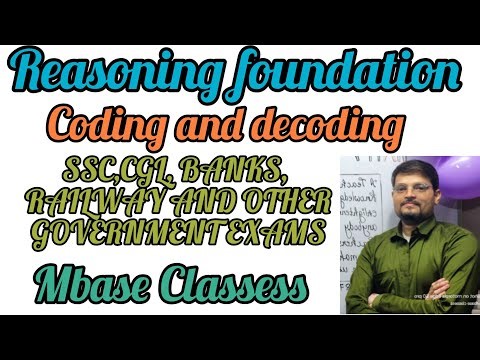 Coding decoding class 3 reasoning foundation (SSC, CGL, BANKS, RAILWAY AND OTHER GOVERNMENT EXAMS)