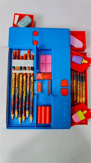 Spiderman Geometry Box Filling With Super Stationery 📚#shorts
