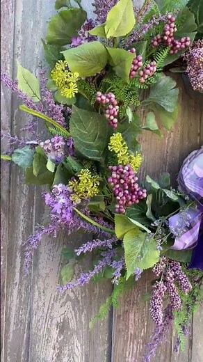 Purple Floral Berry Wreath with Bunny Kit Tutorial | Spring & Easter DIY