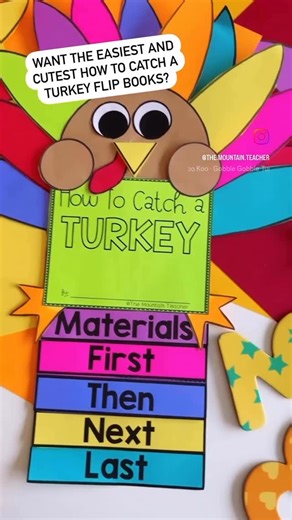 Emily | The Mountain Teacher | 2nd Grade Teacher Author on Instagram: "🦃 Can your students catch that sneaky turkey? This How to Catch a Turkey Writing Activity is the perfect mix of creativity and Thanksgiving fun! Students plan, write, and craft their own hilarious turkey traps—great for bulletin boards or writing centers. 🍂✏️ 👉 Comment “catch a turkey” for the link! #thanksgivingactivities #howtowriting #fallfun #writingcraft #elementarywriting #teachersofinstagram"