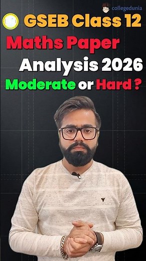 😱 GSEB Class 12th Maths Paper Analysis 2026 | Easy or Difficult? Student Reaction ✍️ #gseb