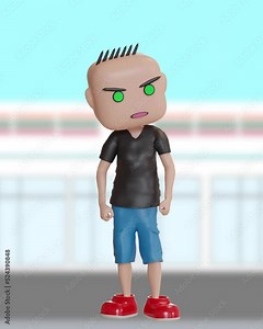 cartoon animation 3d character dancing funny hip hop having fun and speak, sing rap for looping animation