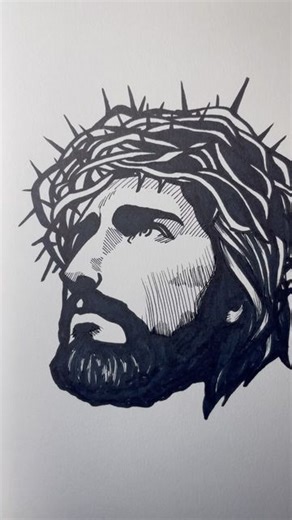 𝐁𝐞𝐧𝐣𝐢 𝐒𝐭𝐮𝐟𝐟 on Instagram: "Jesus sketch tutorial 🤞 #fyp #art #drawing #spiderman #jesus #god"
