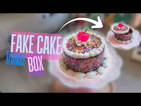 Making Fake Cake Trinket Box with REAL Sprinkles and Resin with Me