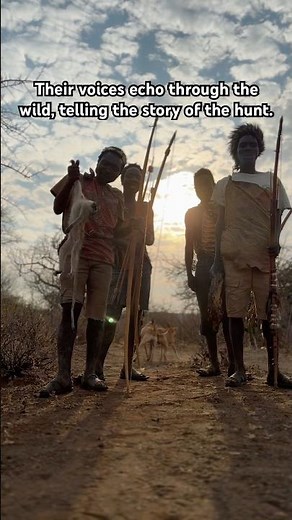 At sunrise, their voices echo through time. The hunt is done. 🌅🏹 #hadza #primitivelife #shorts