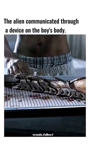 Viral Trending content on Instagram: "This post features a clip from the 2011-2015 sci-fi series Falling Skies, showing harnessed child Ricky communicating with an alien Skitter via a biomechanical spine device that amplifies its voice. The scene, from season 2's "The Eye" episode, highlights the aliens' method of controlling human children, blending horror and drama as fighters confront the boy's partial assimilation. With over 1 million views in a day, the post evokes nostalgia for the show's