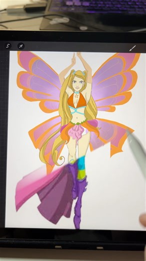 Winx club and w.i.t.c.h crossover #fanart #art #winxclub #drawing